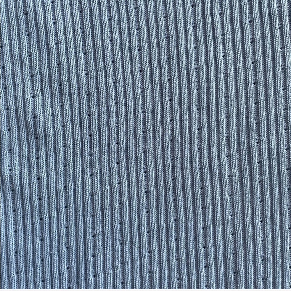 Blue Ribbed Top - Picture 3 of 6